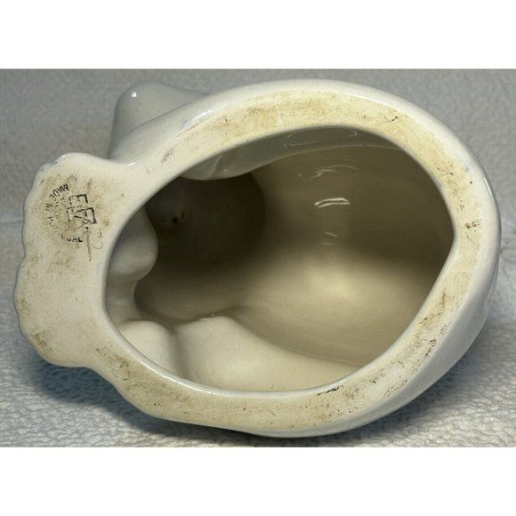 Vintage 1974 Elpa Al Cobaca Portugal Blue Eyed White Cat Figurine w/flowers VGUC - Picture 9 of 12